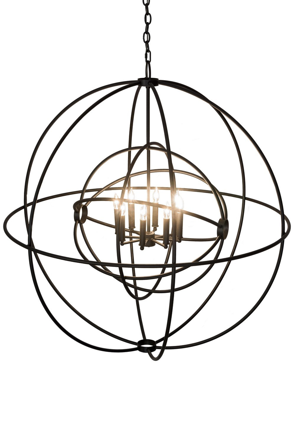 Meyda Tiffany - 182735 - Eight Light Chandelier - Atom Enerjisi - Textured Black