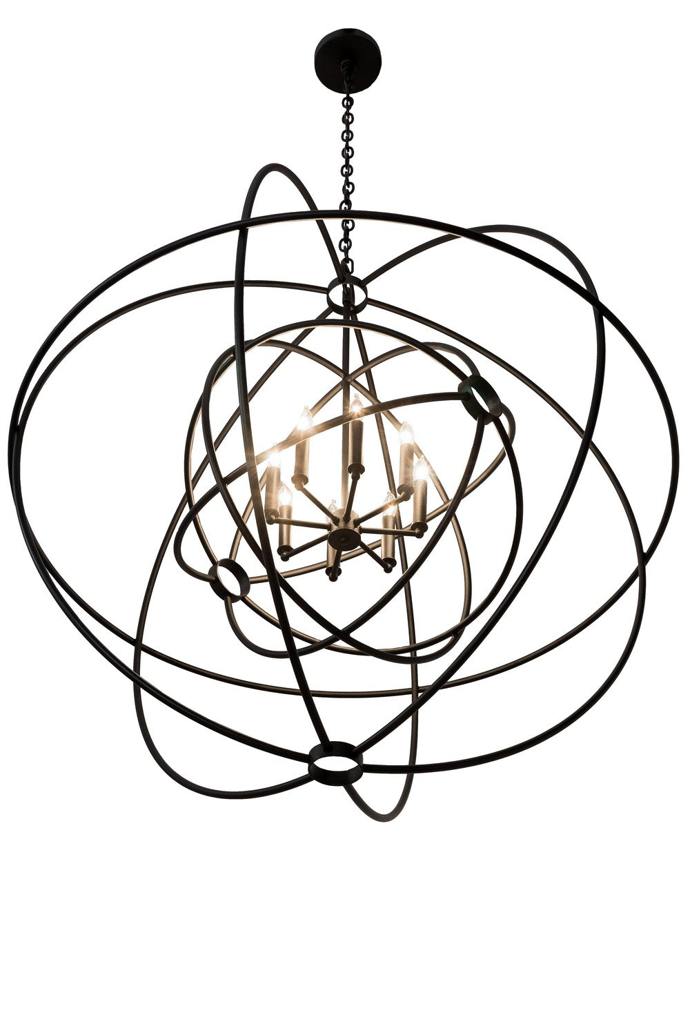 Meyda Tiffany - 182735 - Eight Light Chandelier - Atom Enerjisi - Textured Black