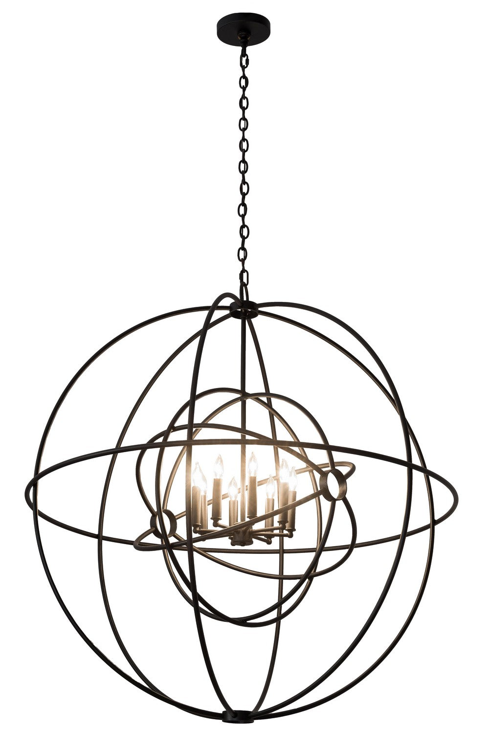 Meyda Tiffany - 182735 - Eight Light Chandelier - Atom Enerjisi - Textured Black