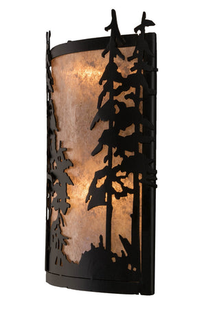 Meyda Tiffany - 182748 - Two Light Wall Sconce - Tall Pines - Textured Black