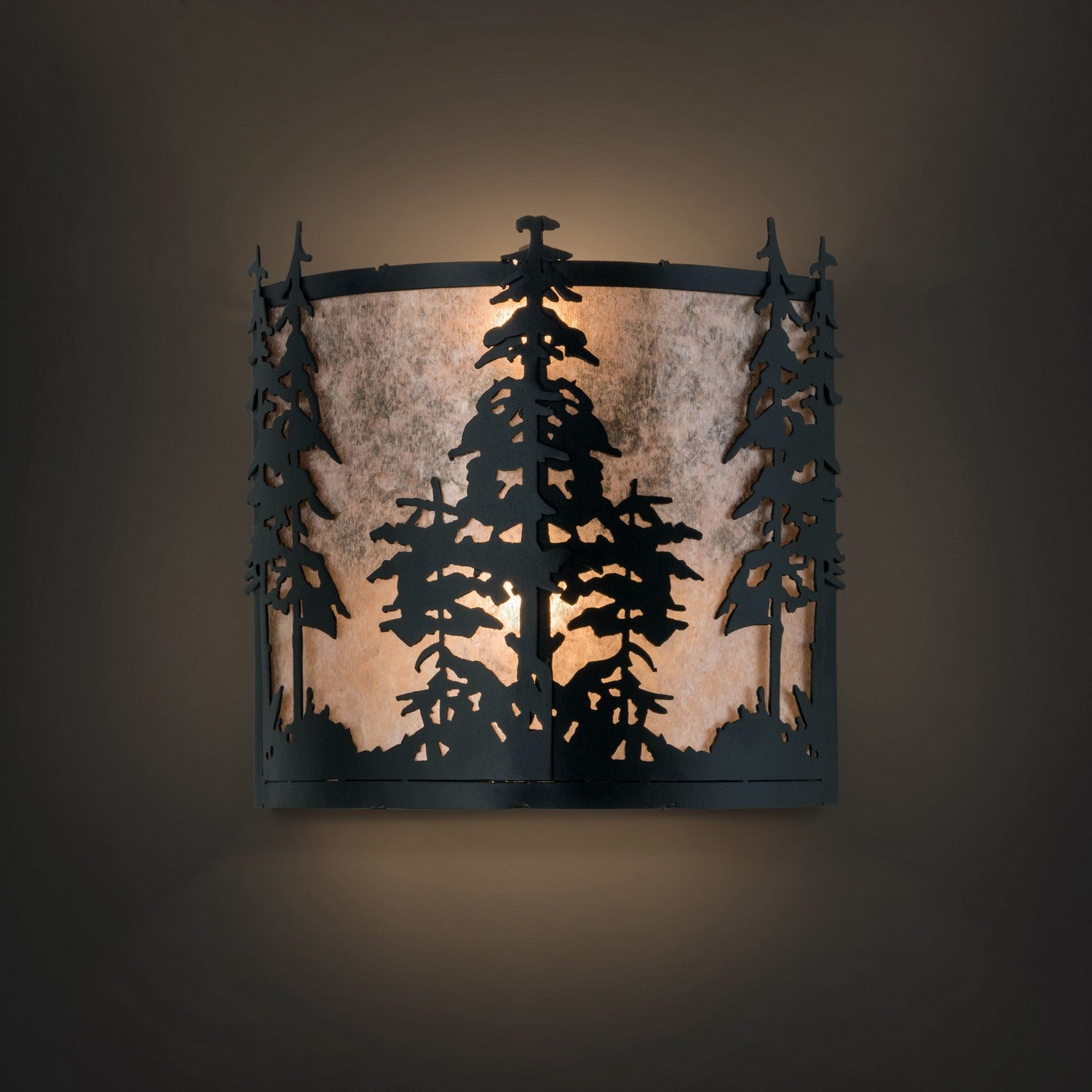 Meyda Tiffany - 182748 - Two Light Wall Sconce - Tall Pines - Textured Black