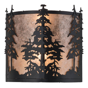 Meyda Tiffany - 182748 - Two Light Wall Sconce - Tall Pines - Textured Black