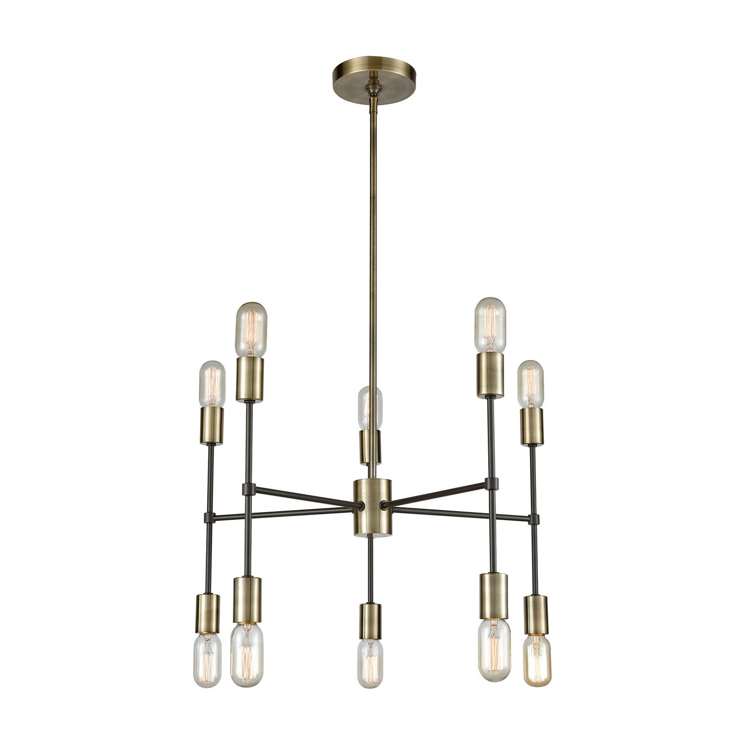 ELK Home - 1141-027 - Ten Light Chandelier - Up Down Century - Antique Brass