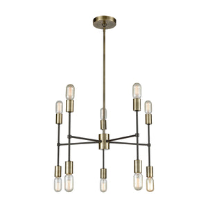 ELK Home - 1141-027 - Ten Light Chandelier - Up Down Century - Antique Brass