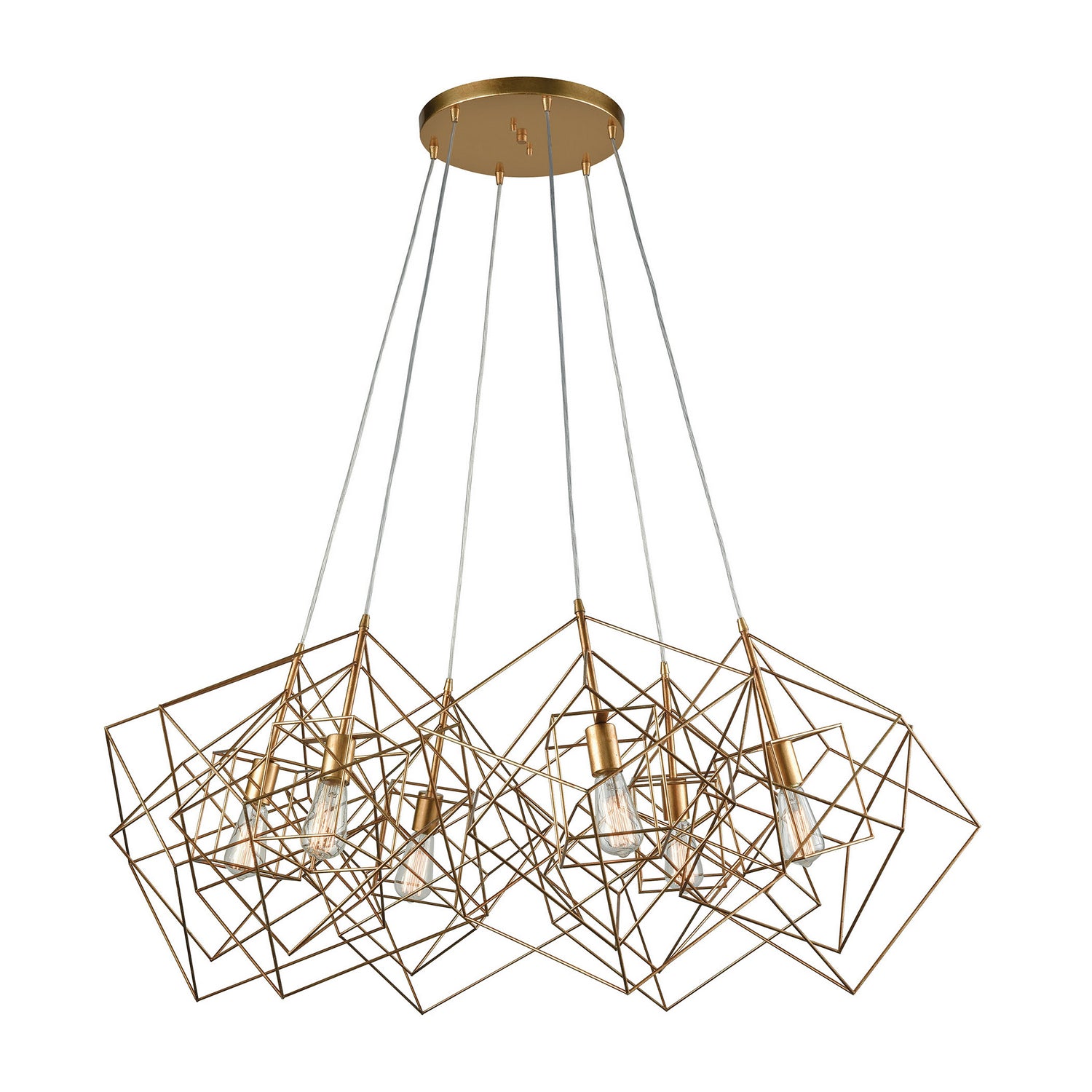 ELK Home - 1141-032 - Six Light Chandelier - Connexions - Gold Leaf