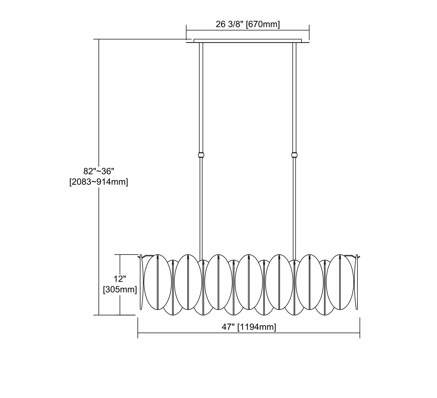 ELK Home - D3311 - Six Light Chandelier - Hush - Aged Brass