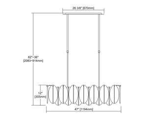 ELK Home - D3311 - Six Light Chandelier - Hush - Aged Brass