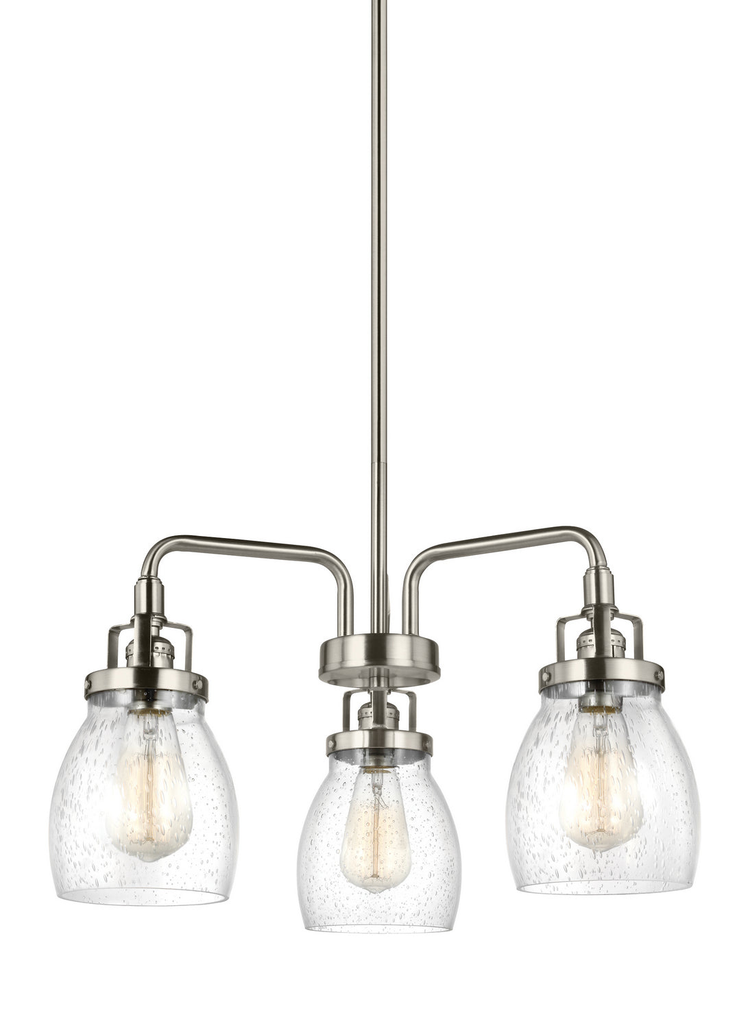 Generation Lighting. - 3114503-962 - Three Light Chandelier - Belton - Brushed Nickel