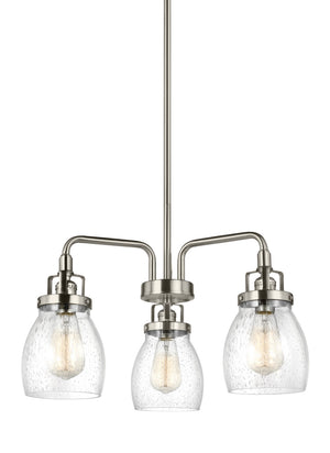 Generation Lighting. - 3114503-962 - Three Light Chandelier - Belton - Brushed Nickel