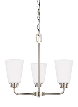 Generation Lighting. - 3115203EN3-962 - Three Light Chandelier - Kerrville - Brushed Nickel