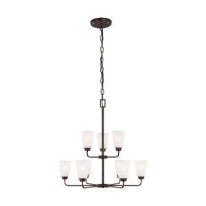 Generation Lighting. - 3115209-710 - Nine Light Chandelier - Kerrville - Bronze