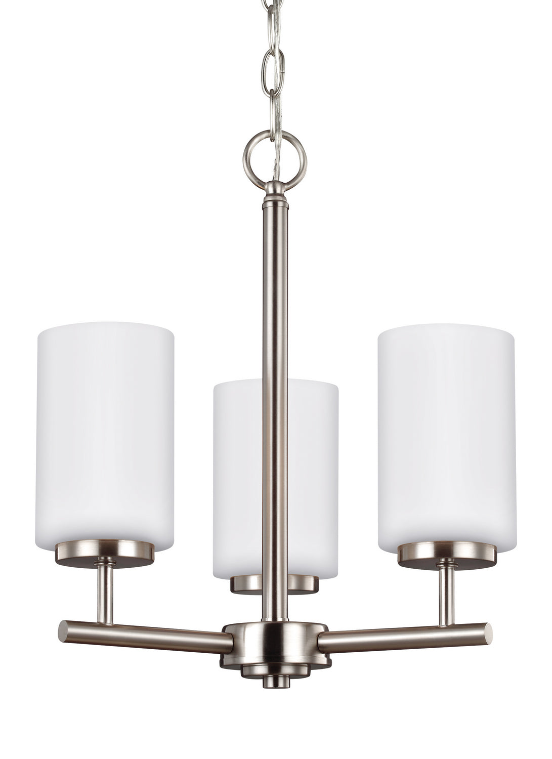 Generation Lighting. - 31160-962 - Three Light Chandelier - Oslo - Brushed Nickel