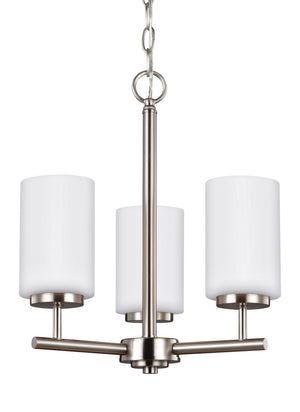 Generation Lighting. - 31160EN3-962 - Three Light Chandelier - Oslo - Brushed Nickel