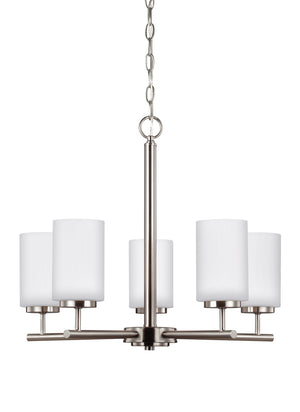 Generation Lighting. - 31161-962 - Five Light Chandelier - Oslo - Brushed Nickel