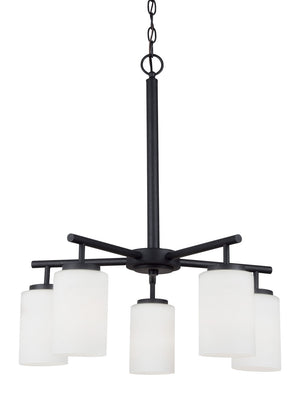 Generation Lighting. - 31161EN3-112 - Five Light Chandelier - Oslo - Midnight Black