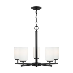 Generation Lighting. - 31161EN3-112 - Five Light Chandelier - Oslo - Midnight Black