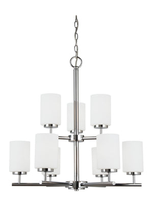 Generation Lighting. - 31162EN3-05 - Nine Light Chandelier - Oslo - Chrome