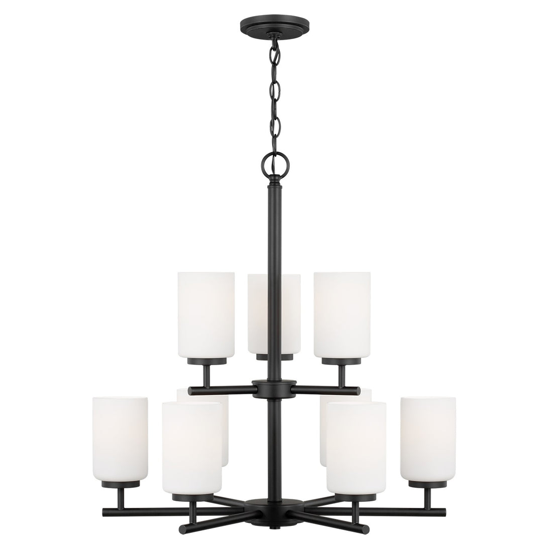 Generation Lighting - 31162EN3-112 - Nine Light Chandelier - Oslo - Midnight Black