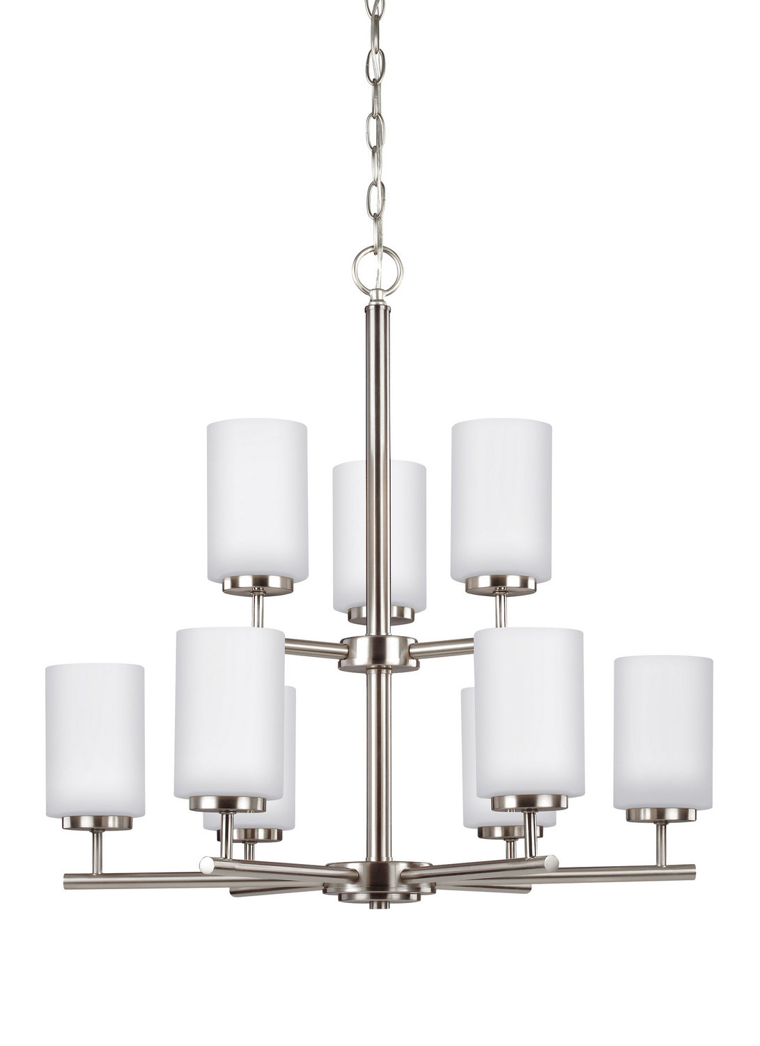 Generation Lighting. - 31162EN3-962 - Nine Light Chandelier - Oslo - Brushed Nickel