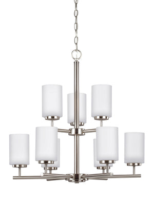 Generation Lighting. - 31162EN3-962 - Nine Light Chandelier - Oslo - Brushed Nickel