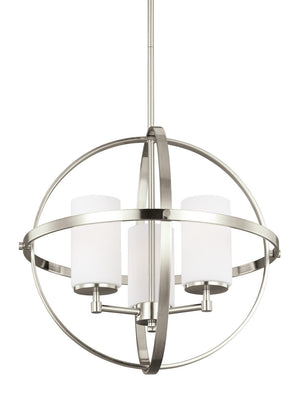 Generation Lighting. - 3124603EN3-962 - Three Light Chandelier - Alturas - Brushed Nickel