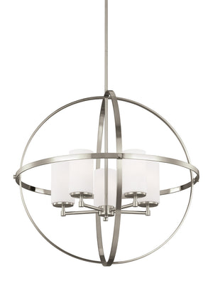 Generation Lighting. - 3124605EN3-962 - Five Light Chandelier - Alturas - Brushed Nickel