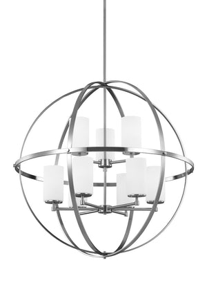 Generation Lighting. - 3124609EN3-962 - Nine Light Chandelier - Alturas - Brushed Nickel