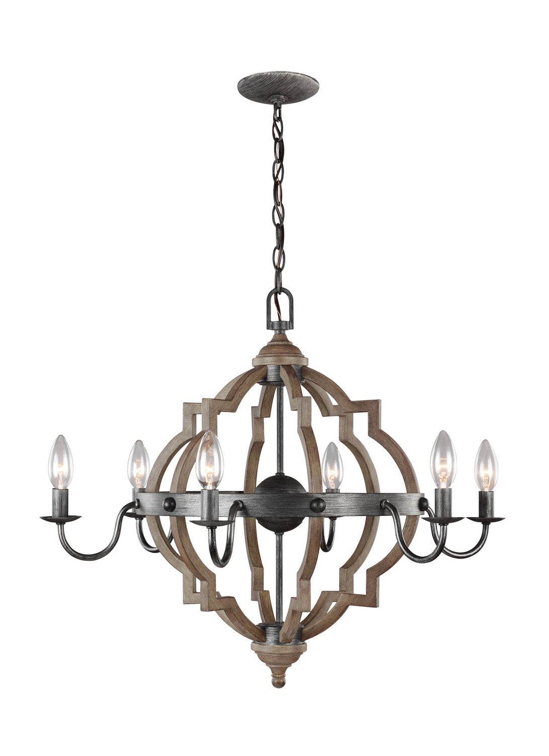 Generation Lighting. - 3124906EN-846 - Six Light Chandelier - Socorro - Stardust