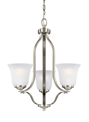 Generation Lighting. - 3139003EN3-962 - Three Light Chandelier - Emmons - Brushed Nickel