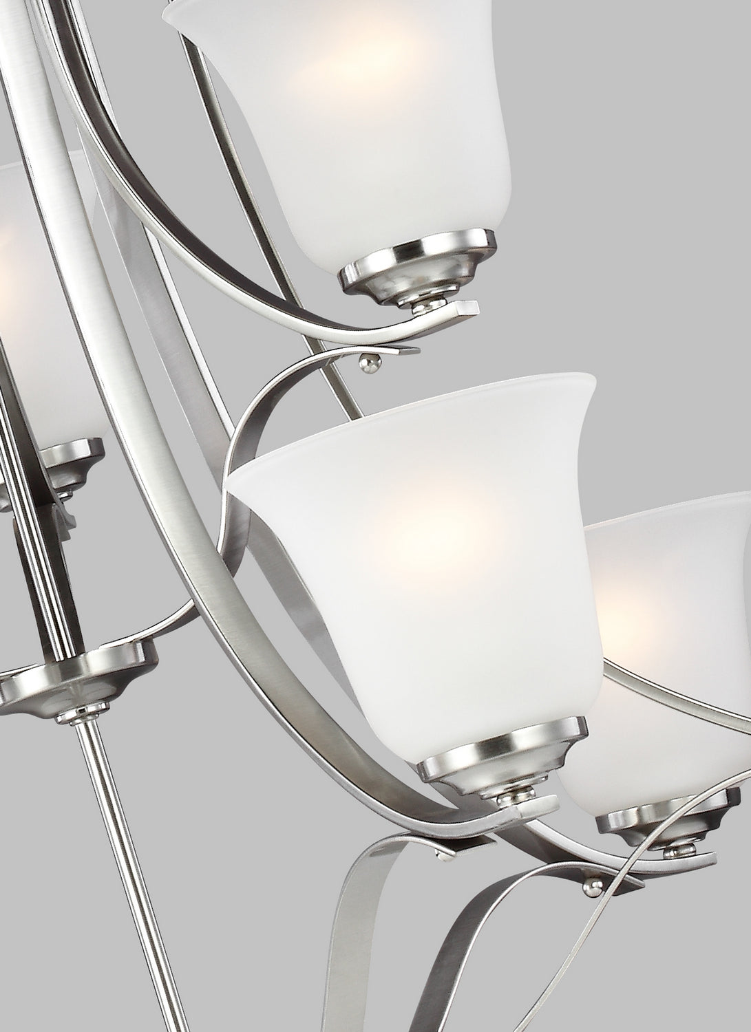 Generation Lighting - 3139009-962 - Nine Light Chandelier - Emmons - Brushed Nickel