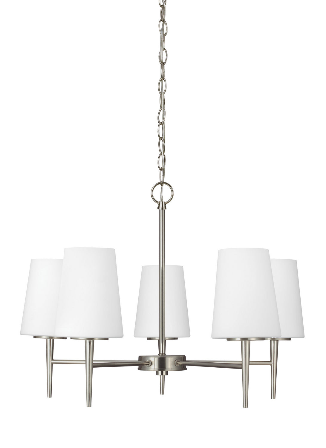 Generation Lighting. - 3140405EN3-962 - Five Light Chandelier - Driscoll - Brushed Nickel