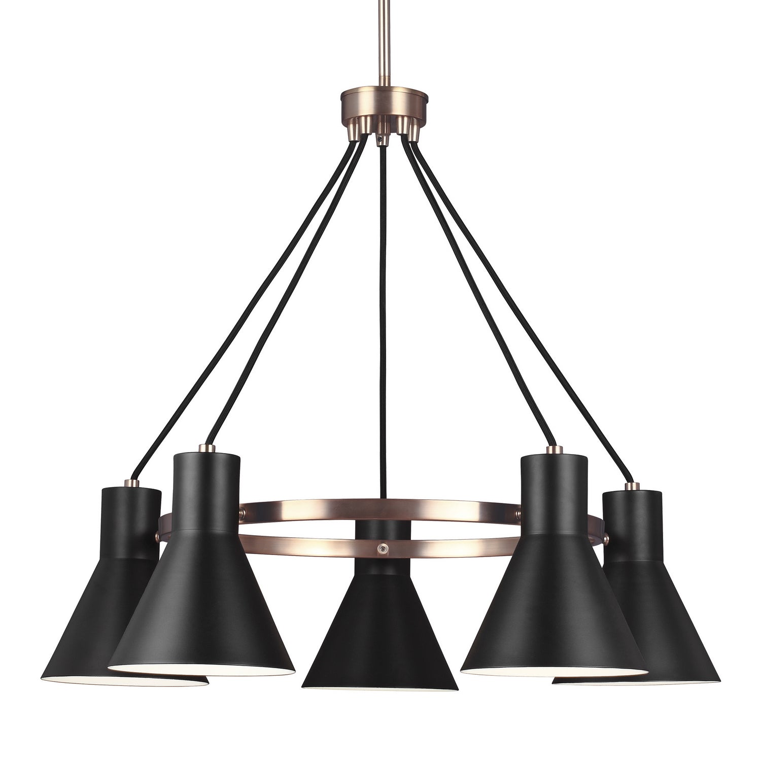 Generation Lighting. - 3141305-848 - Five Light Chandelier - Towner - Satin Brass