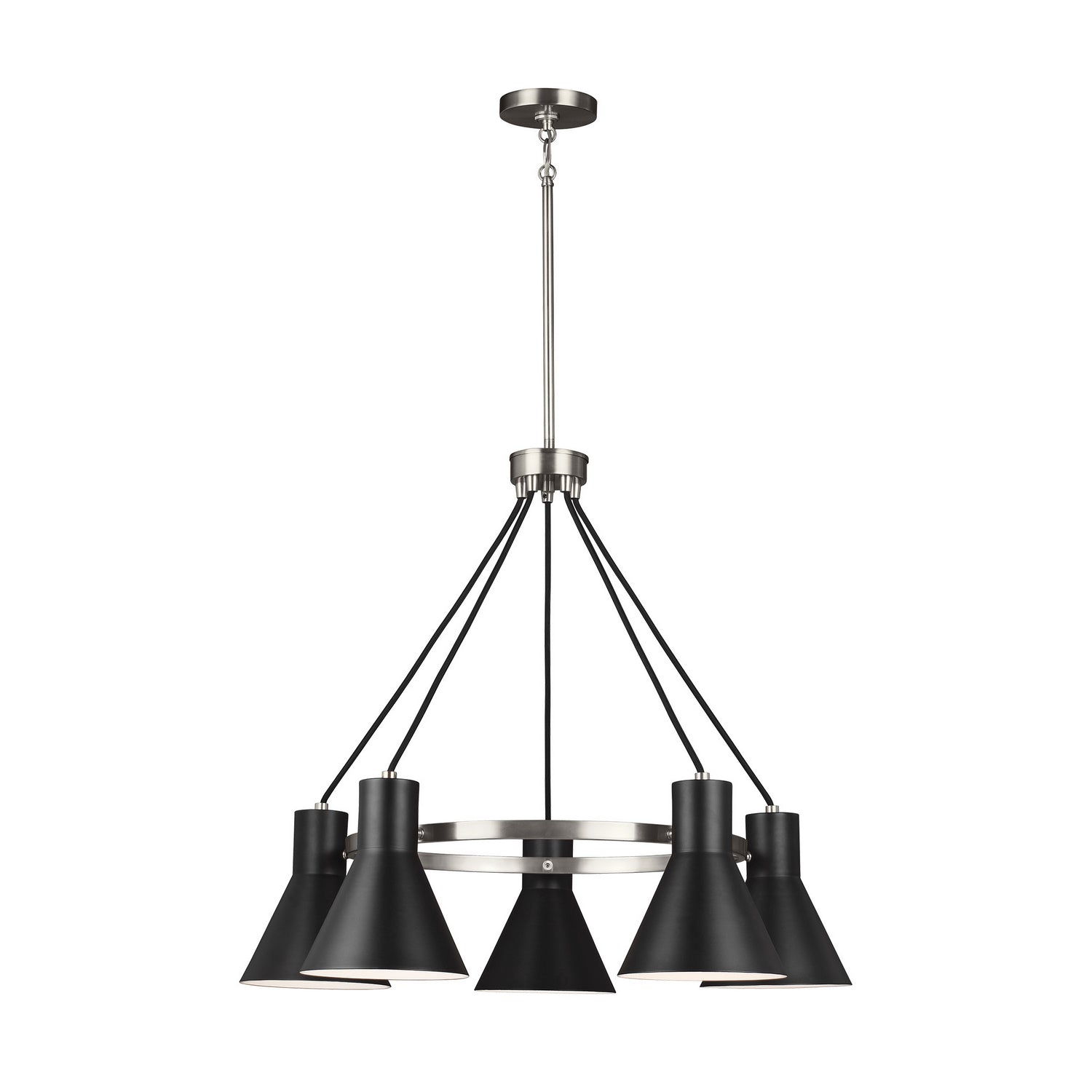 Generation Lighting. - 3141305-962 - Five Light Chandelier - Towner - Brushed Nickel