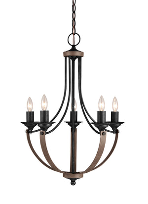 Generation Lighting. - 3280405EN-846 - Five Light Chandelier - Corbeille - Stardust