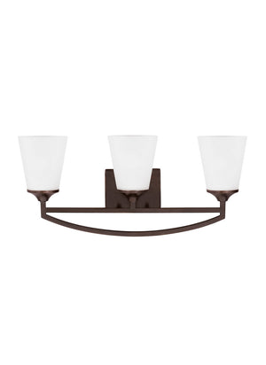 Generation Lighting. - 4424503EN3-710 - Three Light Wall / Bath - Hanford - Bronze