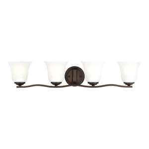 Generation Lighting. - 4439004EN3-710 - Four Light Wall/ Bath - Emmons - Bronze