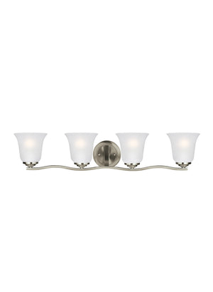 Generation Lighting. - 4439004EN3-962 - Four Light Wall / Bath - Emmons - Brushed Nickel