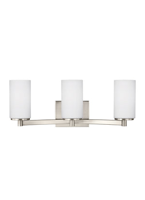 Generation Lighting. - 4439103-962 - Three Light Wall / Bath - Hettinger - Brushed Nickel