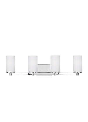 Generation Lighting. - 4439104-05 - Four Light Wall / Bath - Hettinger - Chrome