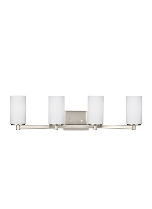 Generation Lighting. - 4439104-962 - Four Light Wall / Bath - Hettinger - Brushed Nickel