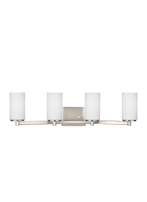 Generation Lighting. - 4439104EN3-962 - Four Light Wall / Bath - Hettinger - Brushed Nickel