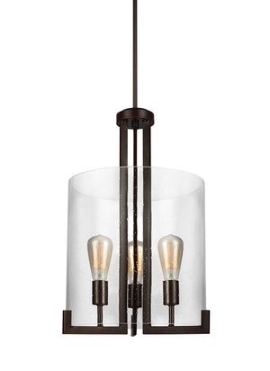 Generation Lighting. - 5126003-710 - Three Light Hall / Foyer Pendant - Dawes - Bronze