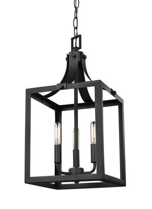 Generation Lighting. - 5140603-12 - Three Light Hall / Foyer Pendant - Labette - Black