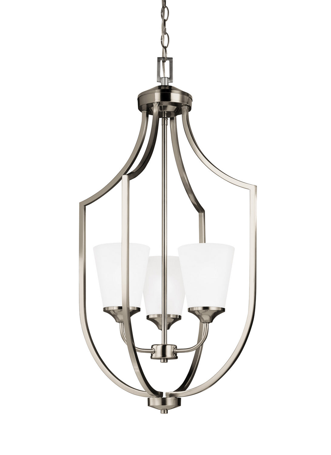 Generation Lighting. - 5224503EN3-962 - Three Light Hall / Foyer Pendant - Hanford - Brushed Nickel