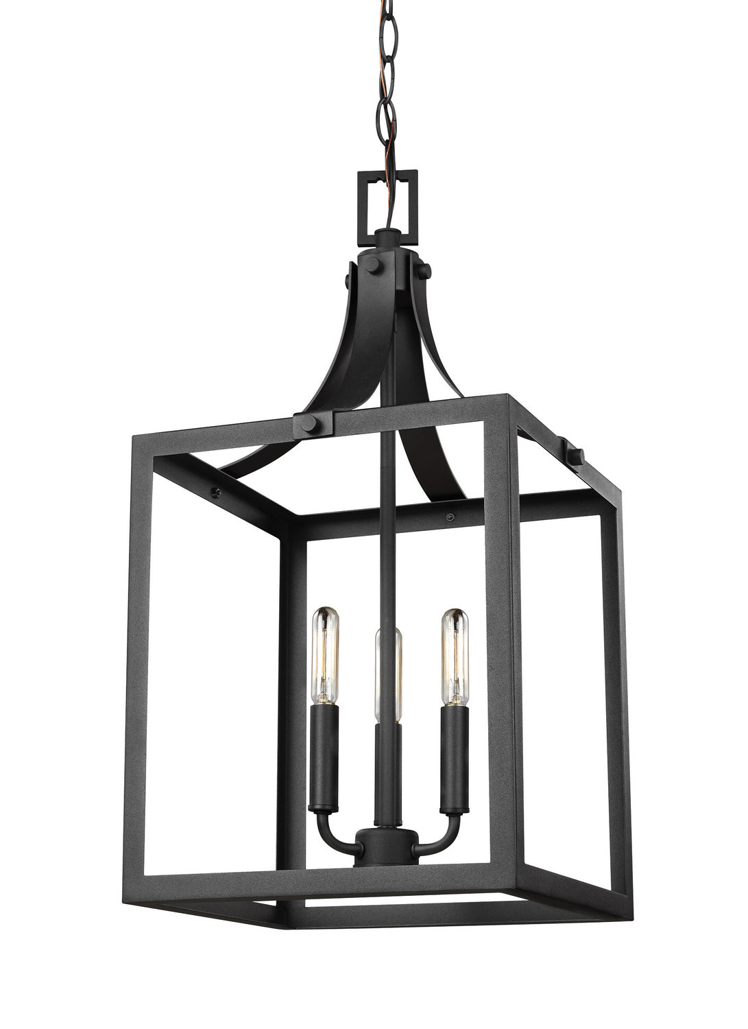 Generation Lighting. - 5240603-12 - Three Light Hall / Foyer Pendant - Labette - Black