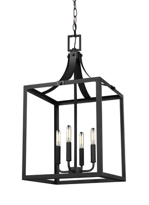 Generation Lighting. - 5340604EN-12 - Four Light Hall / Foyer - Labette - Black