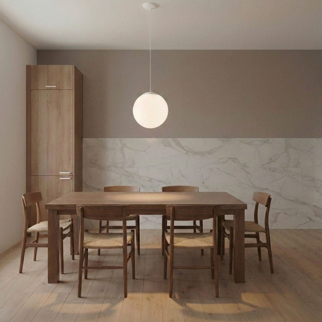 Visual Comfort Studio - 6024EN3-15 - One Light Pendant - Leo - Hanging Globe - White
