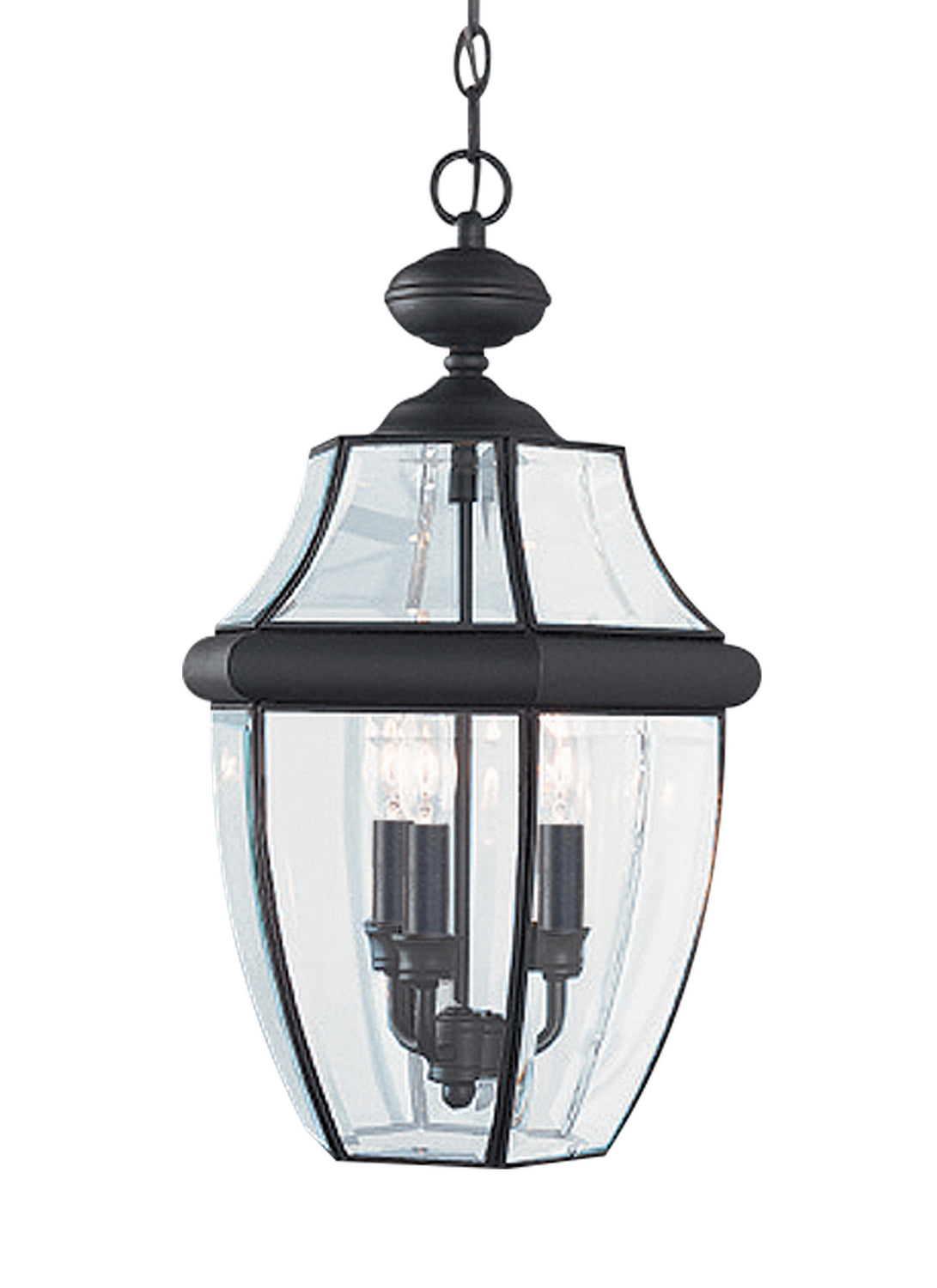 Generation Lighting. - 6039EN-12 - Three Light Outdoor Pendant - Lancaster - Black