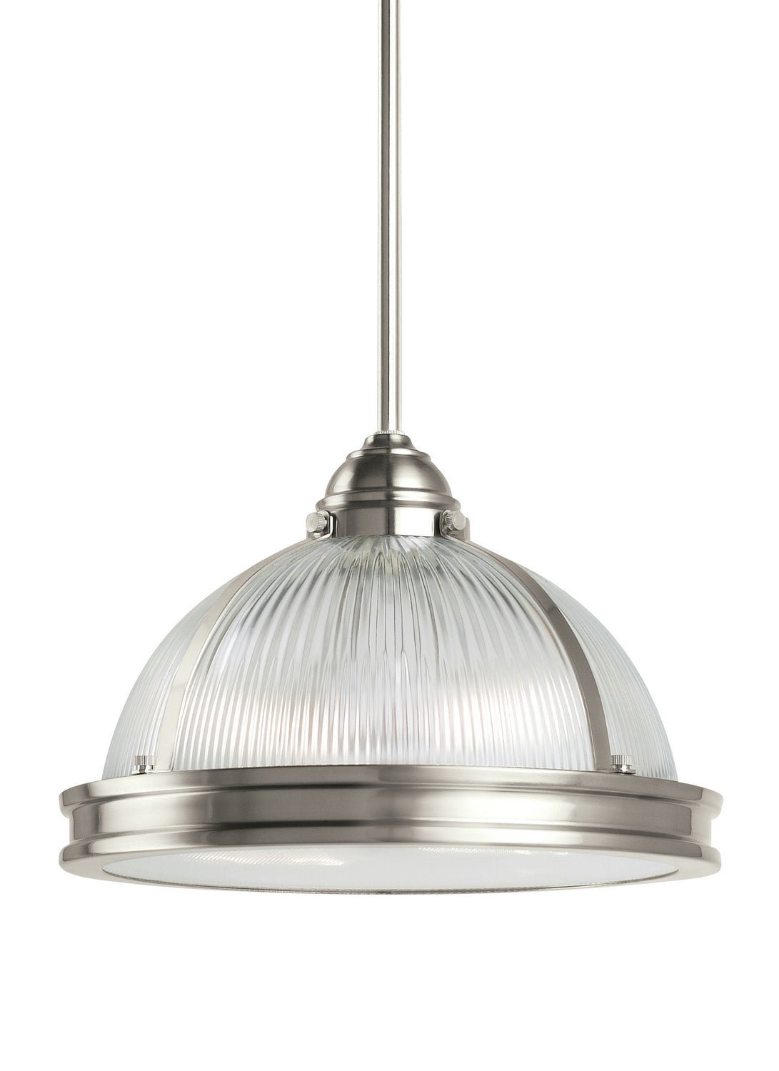 Generation Lighting. - 65061EN3-962 - Two Light Pendant - Pratt Street Prismatic - Brushed Nickel