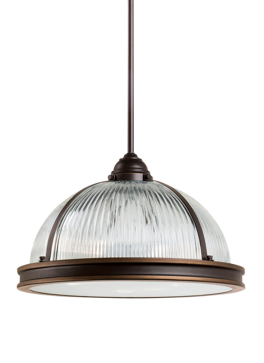 Generation Lighting. - 65062EN3-715 - Three Light Pendant - Pratt Street Prismatic - Autumn Bronze